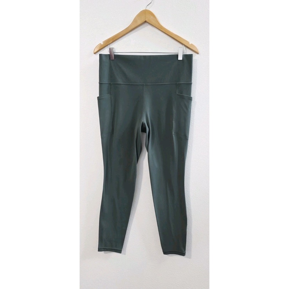 Athleta Salutation Stash Pocket II High Rise Leggings Women's Size Large Green